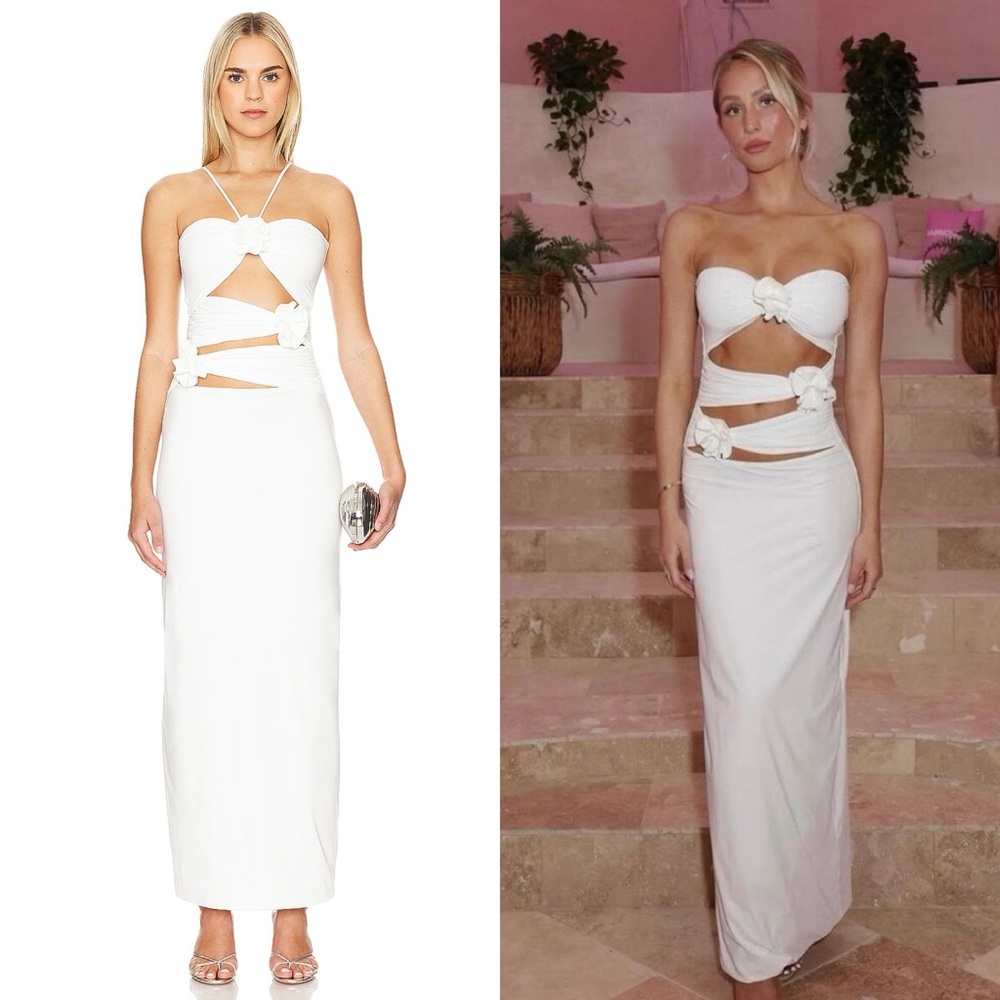 MAYGEL CORONEL Veranera Floral Maxi Dress in Off White O/S